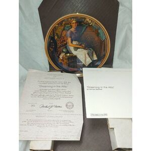 Norman Rockwell "Dreaming In The Attic" # 1018AG Bradford Collectible Plate